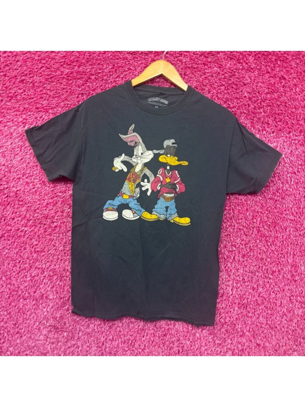 Looney Tunes Bugs Bunny Daffy Duck Criss Cross Parody Tee M